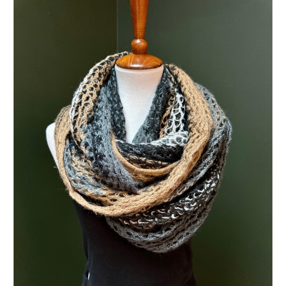 Multicolor Knit Infinity Scarf - Picture 3 of 5
